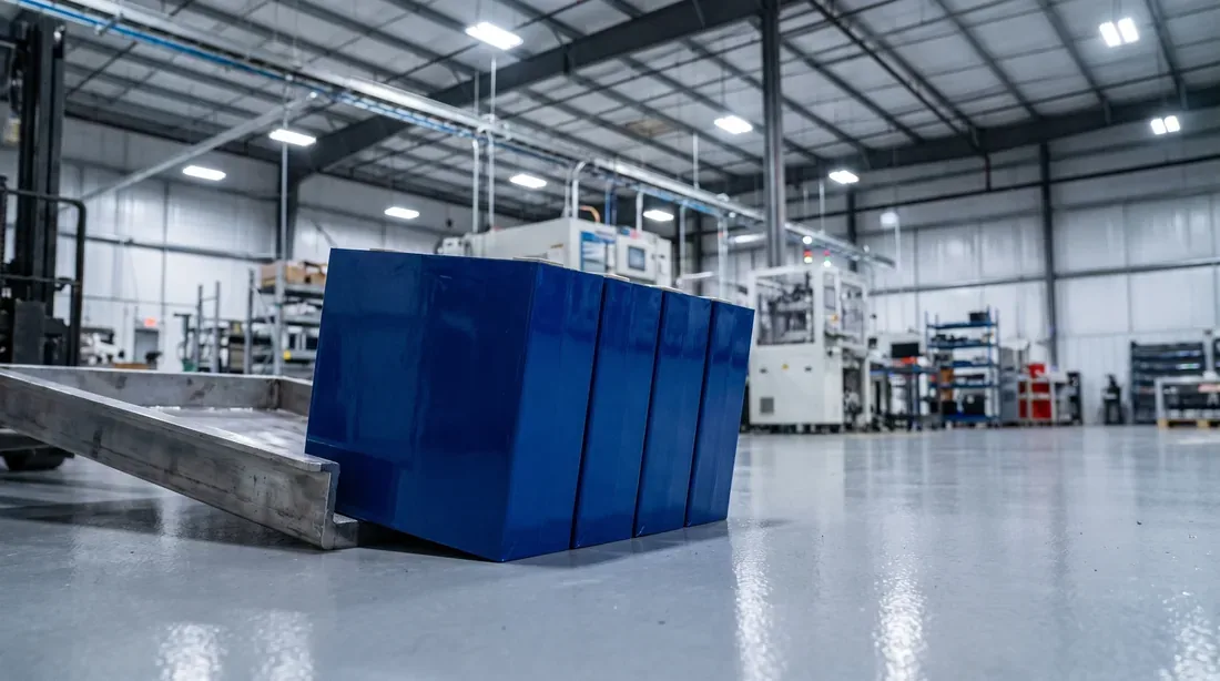 Module and pack assembly line seen along its full length