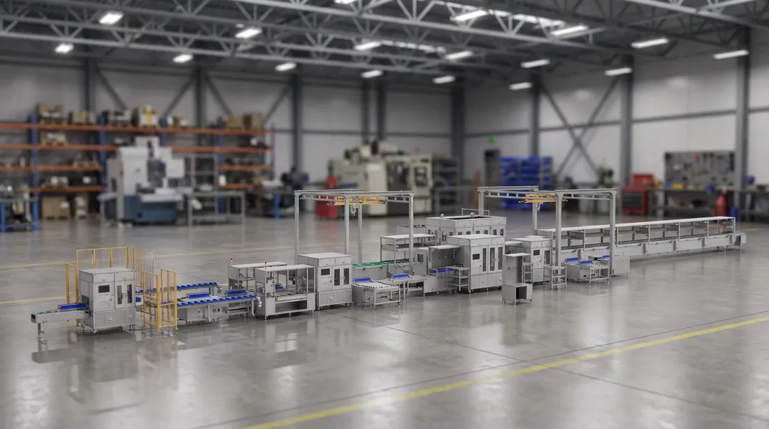 Rendering of the module segment of the assembly line