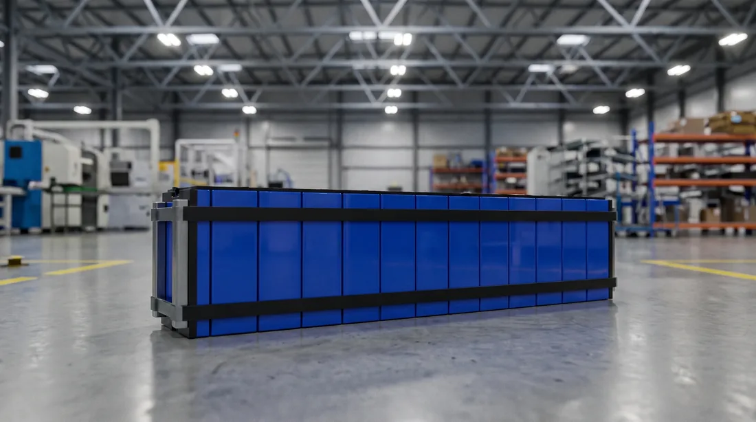 Module resting on a bench beside a machine rather than on a carrier